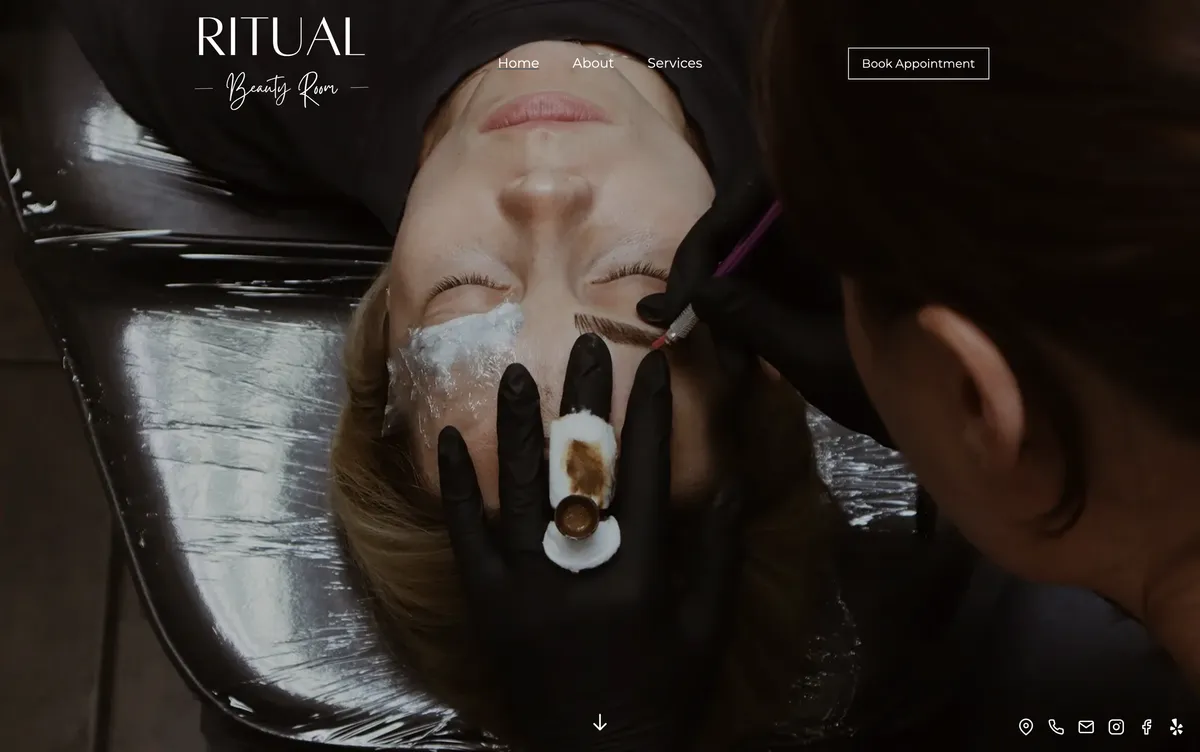 The Ritual Beauty Room home page